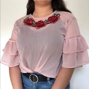 Charlotte Russe Rose Blouse